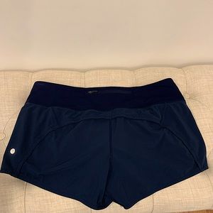 Navy Lululemon Speed Up Short *Long 4”